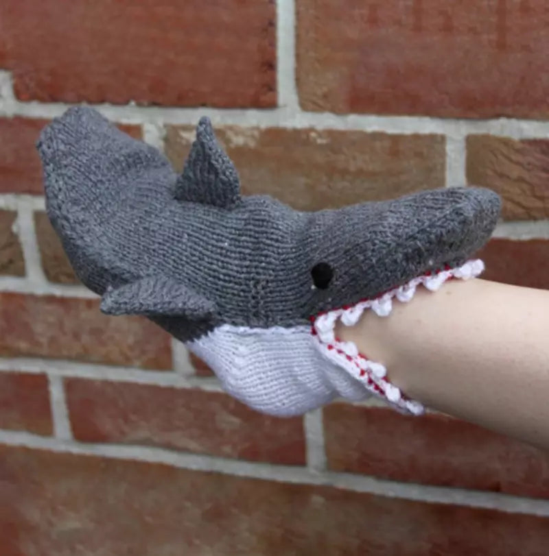 3D Knitted Crocodile Socks