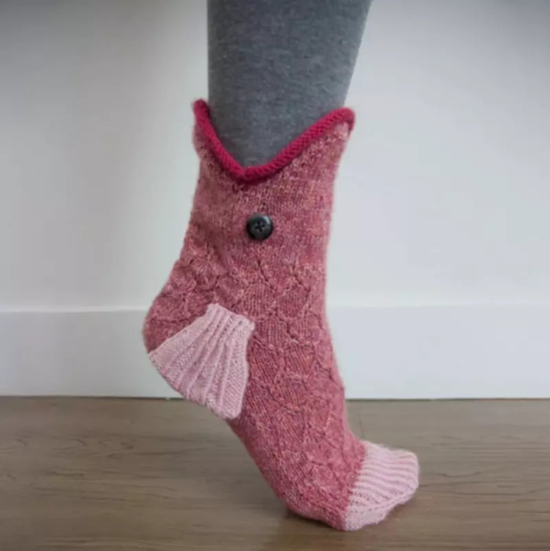 3D Knitted Crocodile Socks