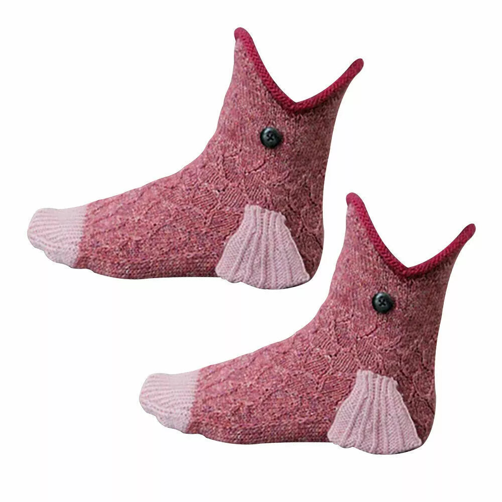 3D Knitted Crocodile Socks