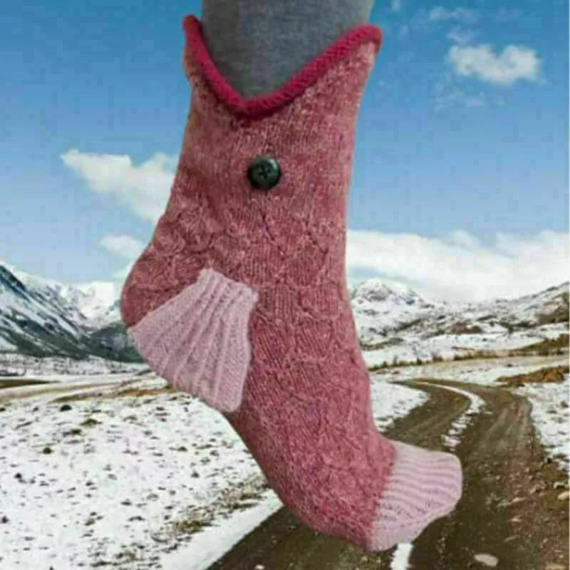 3D Knitted Crocodile Socks