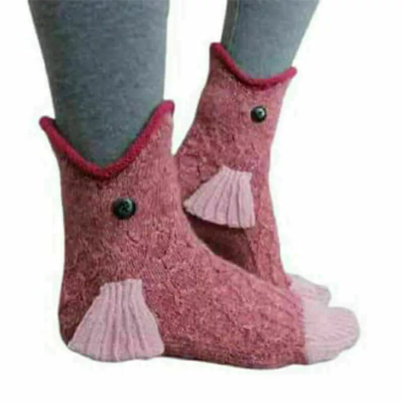 3D Knitted Crocodile Socks