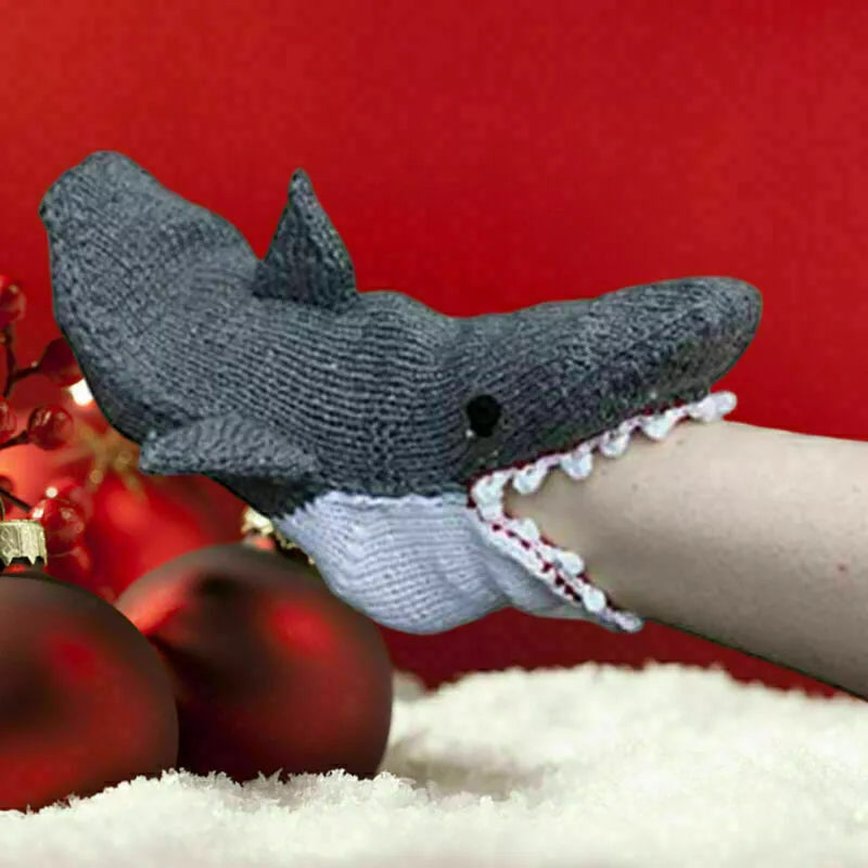 3D Knitted Crocodile Socks
