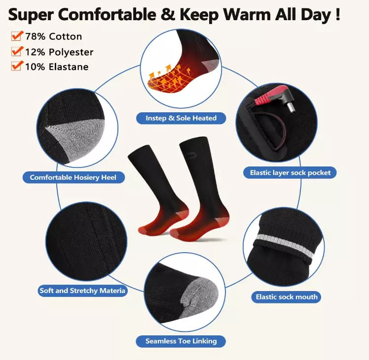 Rechargeable Comfy Heated Socks