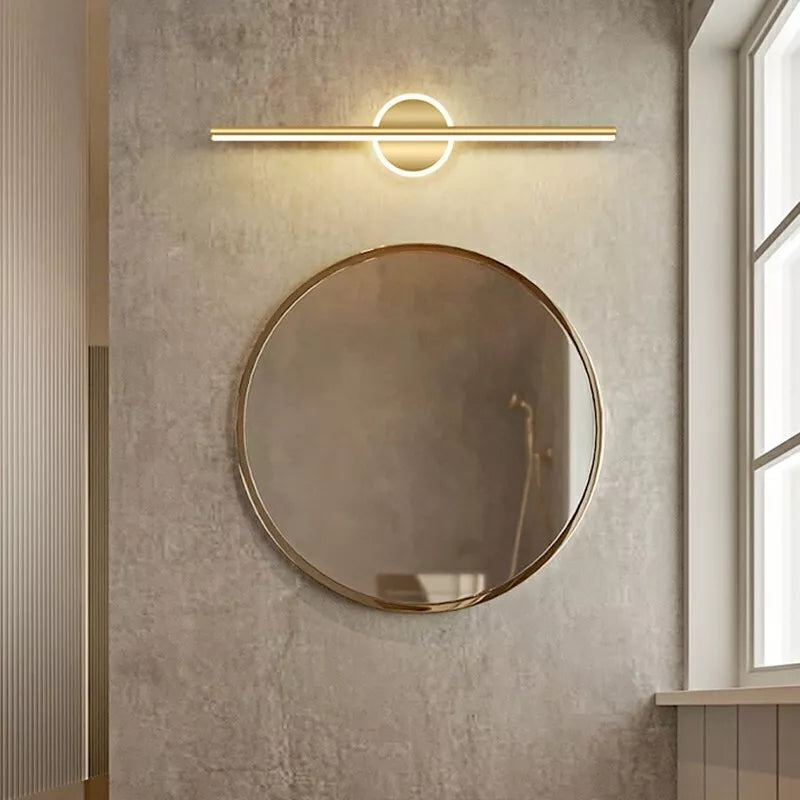 Nordic Linear Vanity Wall Lamp White Bedroom 24"