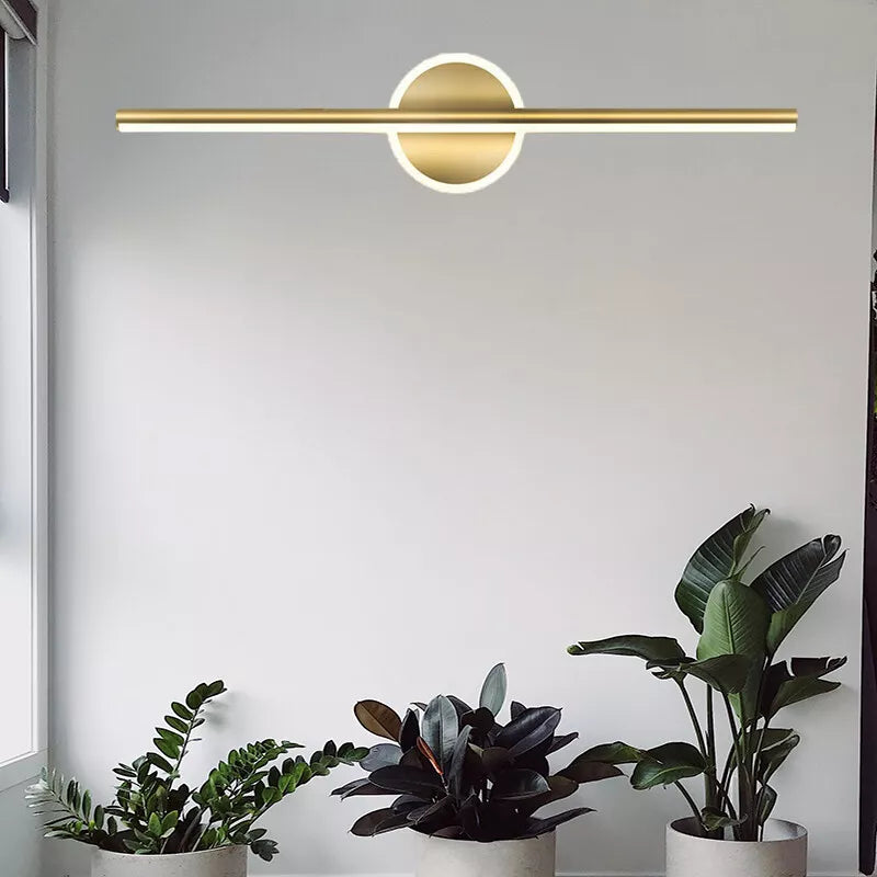 Nordic Linear Vanity Wall Lamp White Bedroom 24"