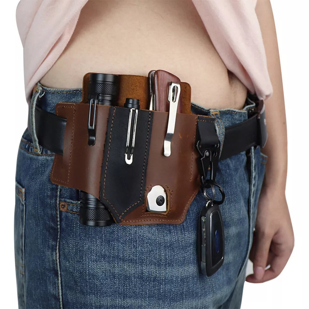 Tactical Multi Tool Belt Leather Bag