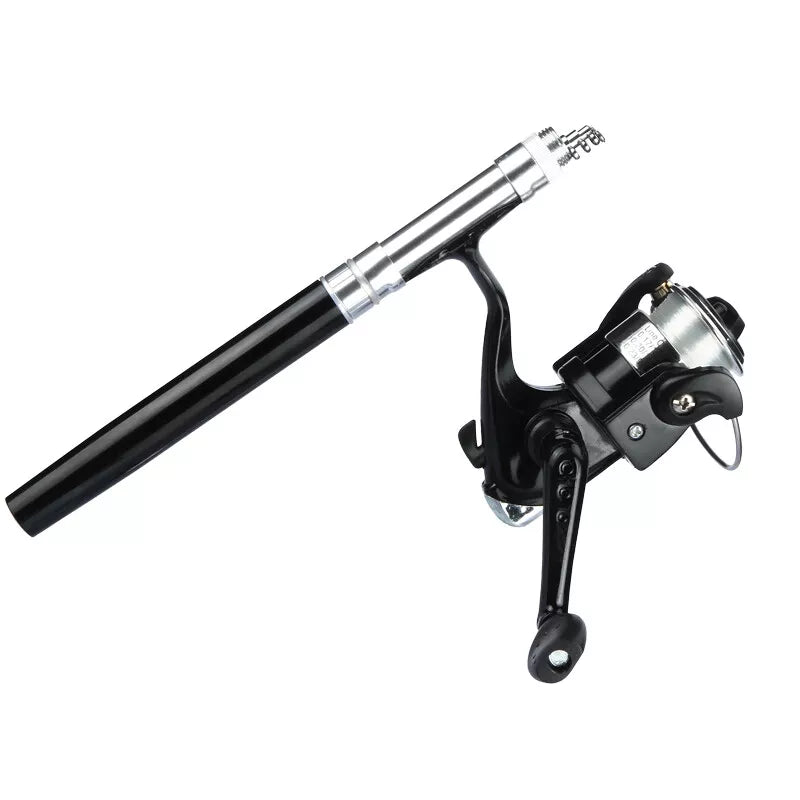 Pocket Size Fishing Rod Black