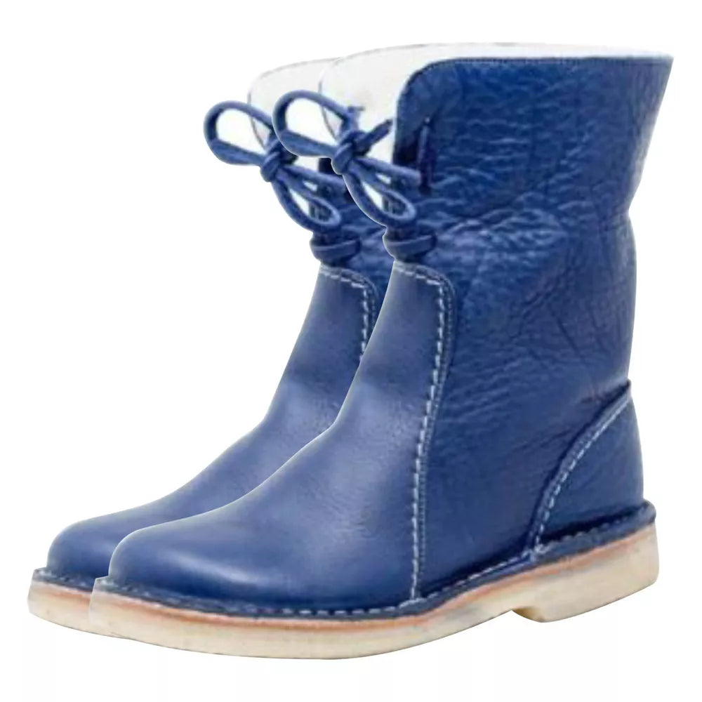 Vintage Buttery-Soft Waterproof Wool Lining Boots