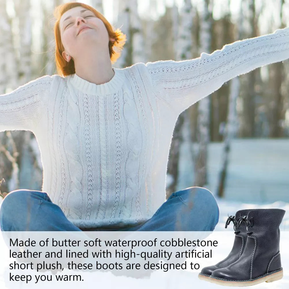 Vintage Buttery-Soft Waterproof Wool Lining Boots
