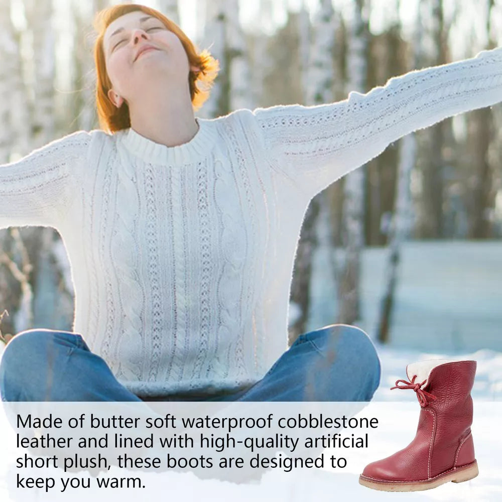 Vintage Buttery-Soft Waterproof Wool Lining Boots
