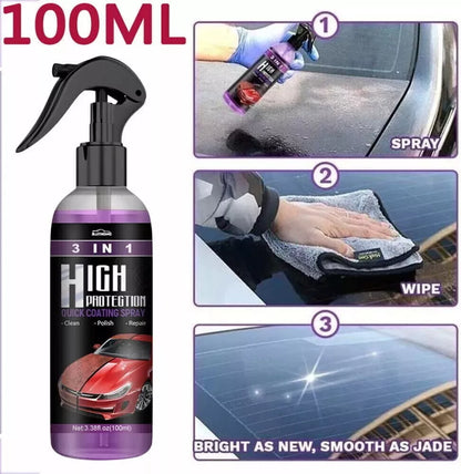 3 in 1 High Protection Quick Car Coating Spray 100ml (3 pcs)