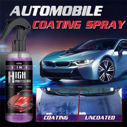 3 in 1 High Protection Quick Car Coating Spray 100ml (3 pcs)