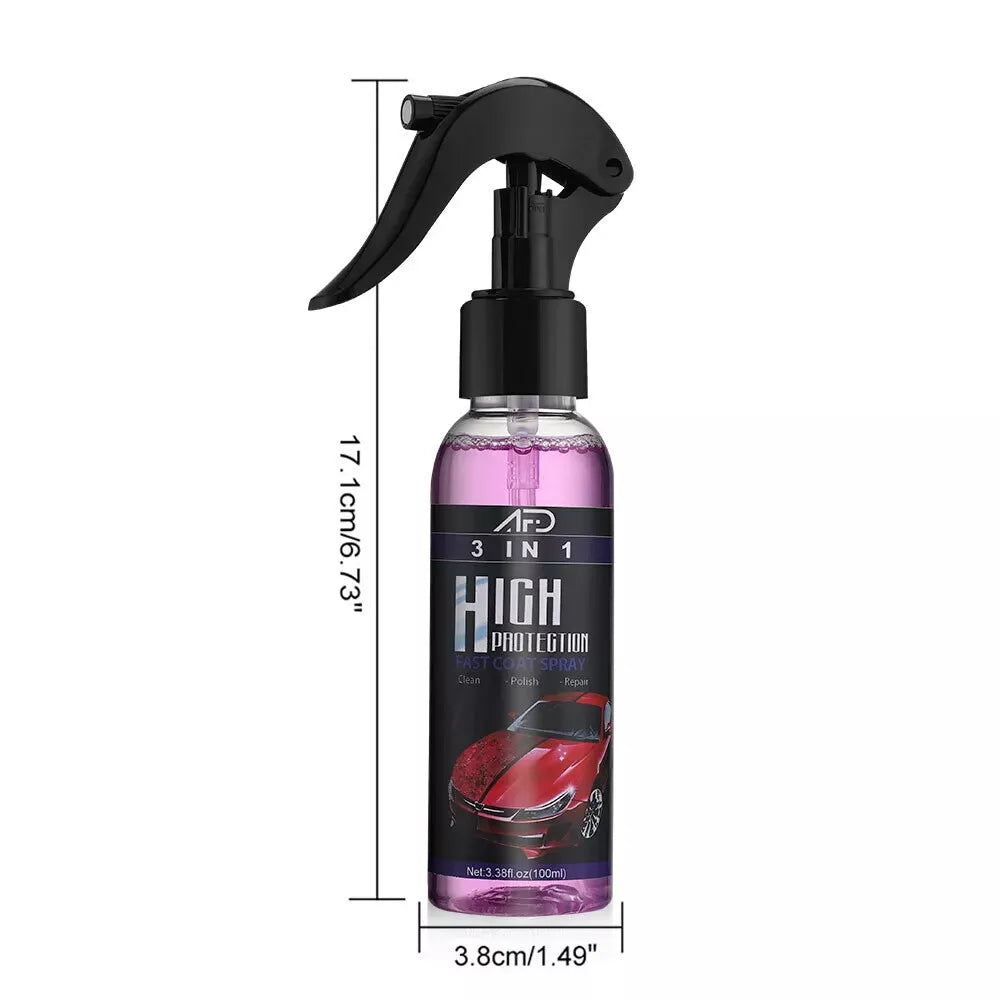 3 in 1 High Protection Quick Car Coating Spray 100ml (3 pcs)