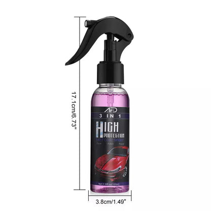 3 in 1 High Protection Quick Car Coating Spray 100ml (3 pcs)