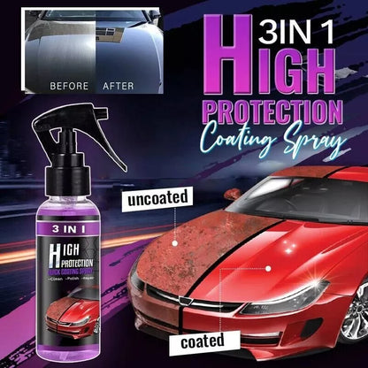 3 in 1 High Protection Quick Car Coating Spray 100ml (3 pcs)