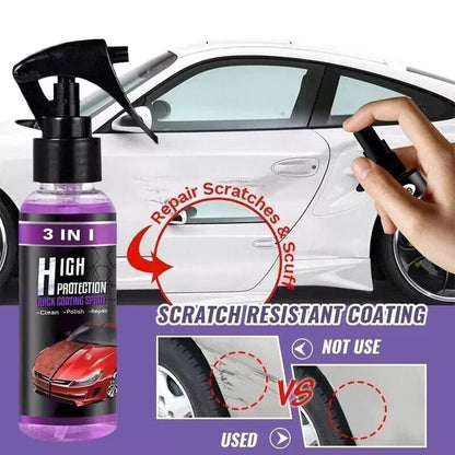 3 in 1 High Protection Quick Car Coating Spray 100ml (3 pcs)