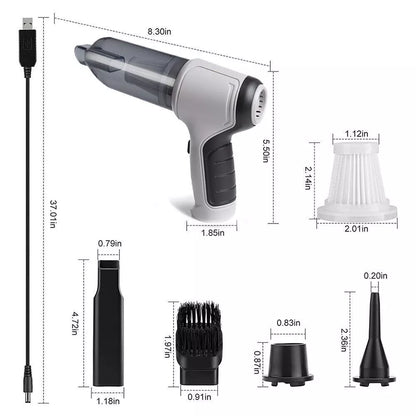 Cordless Car Vacuum Cleaner – High-Power Suction & USB Charging