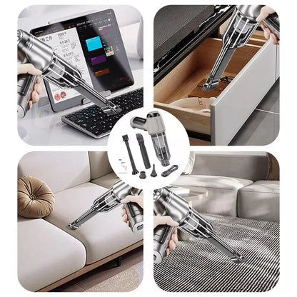 Cordless Car Vacuum Cleaner – High-Power Suction & USB Charging