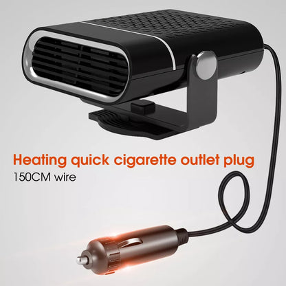 Portable Car Heater | Versatile 4-in-1 Fan for Heating, Cooling, and Defrosting Windshields - 12V connection