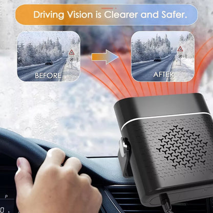 Portable Car Heater | Versatile 4-in-1 Fan for Heating, Cooling, and Defrosting Windshields - 12V connection