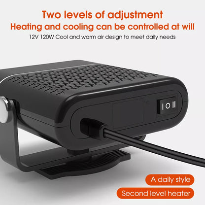 Portable Car Heater | Versatile 4-in-1 Fan for Heating, Cooling, and Defrosting Windshields - 12V connection