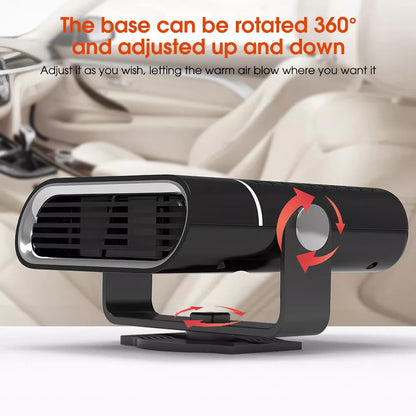 Portable Car Heater | Versatile 4-in-1 Fan for Heating, Cooling, and Defrosting Windshields - 12V connection