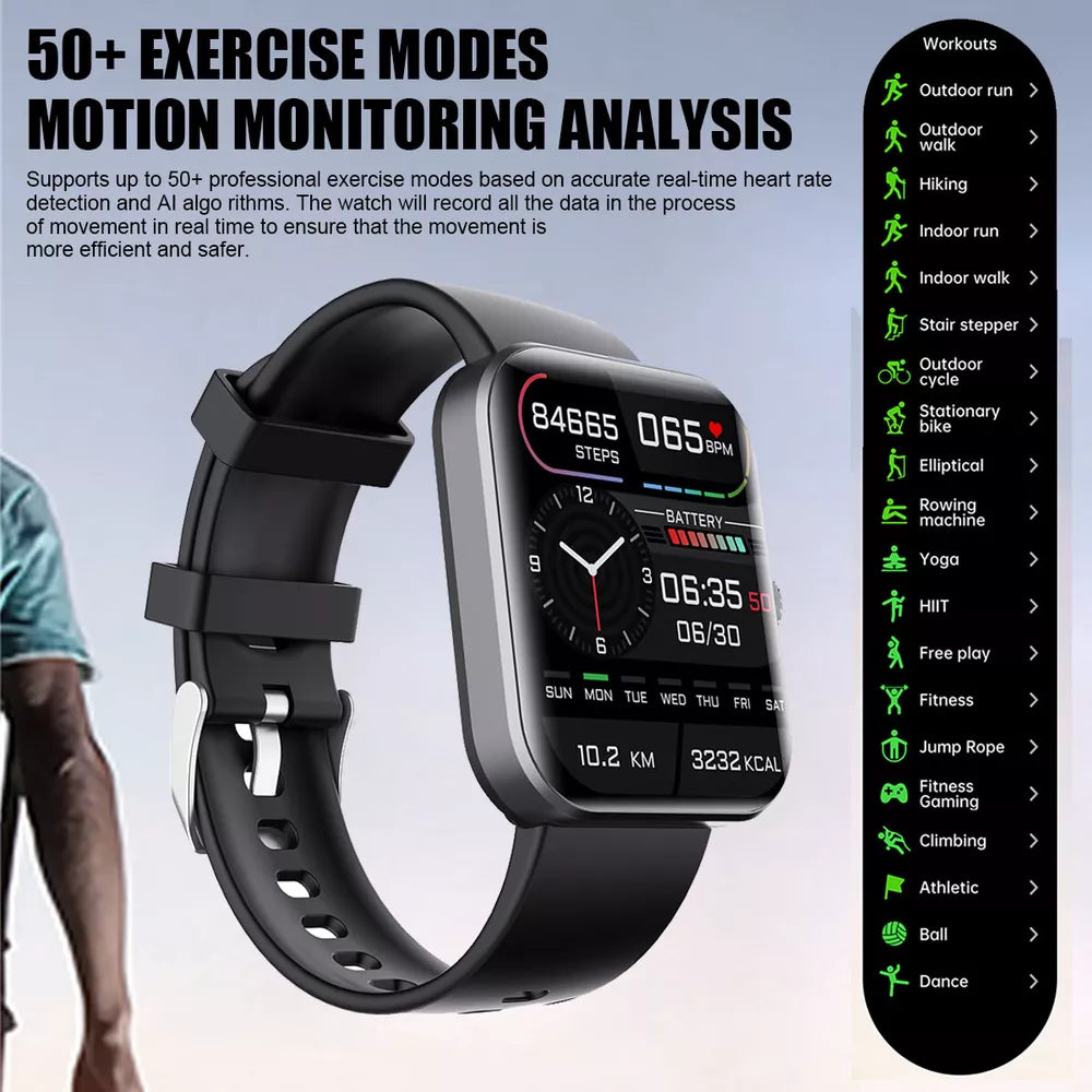 Smartwatch with 1.91” HD Display – Fitness, Health & Bluetooth Calling