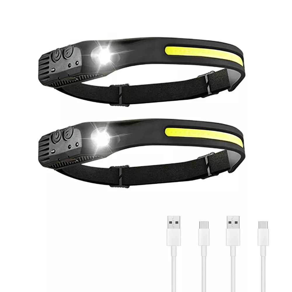 Wide Beam Headlamp - 230° Illumination - Weather Resistant - Fast Charging - Myhomepleasure