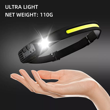 Wide Beam Headlamp - 230° Illumination - Weather Resistant - Fast Charging - Myhomepleasure