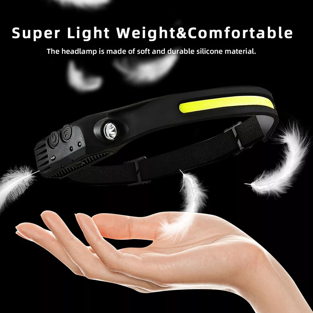 Wide Beam Headlamp - 230° Illumination - Weather Resistant - Fast Charging - Myhomepleasure