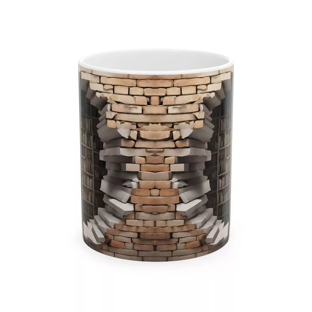 3D Bookshelves Hole In A Wall Mug