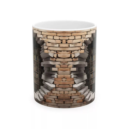 3D Bookshelves Hole In A Wall Mug