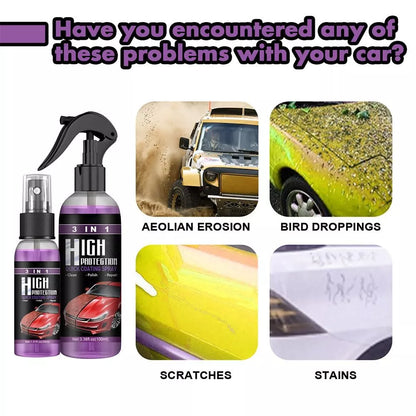 3 in 1 High Protection Quick Car Coating Spray 100ml (3 pcs)