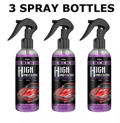 3 in 1 High Protection Quick Car Coating Spray 100ml (3 pcs)