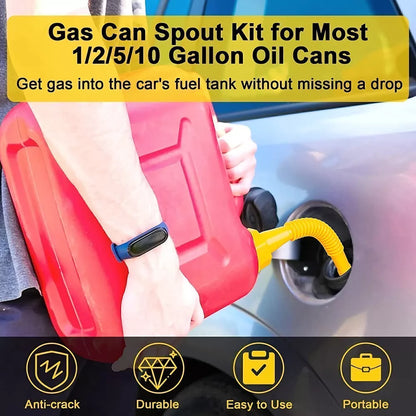 3-Pack Flexible Gas Can Spout Replacement Kit with Vents