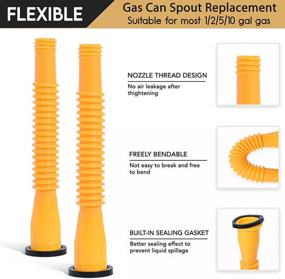 3-Pack Flexible Gas Can Spout Replacement Kit with Vents