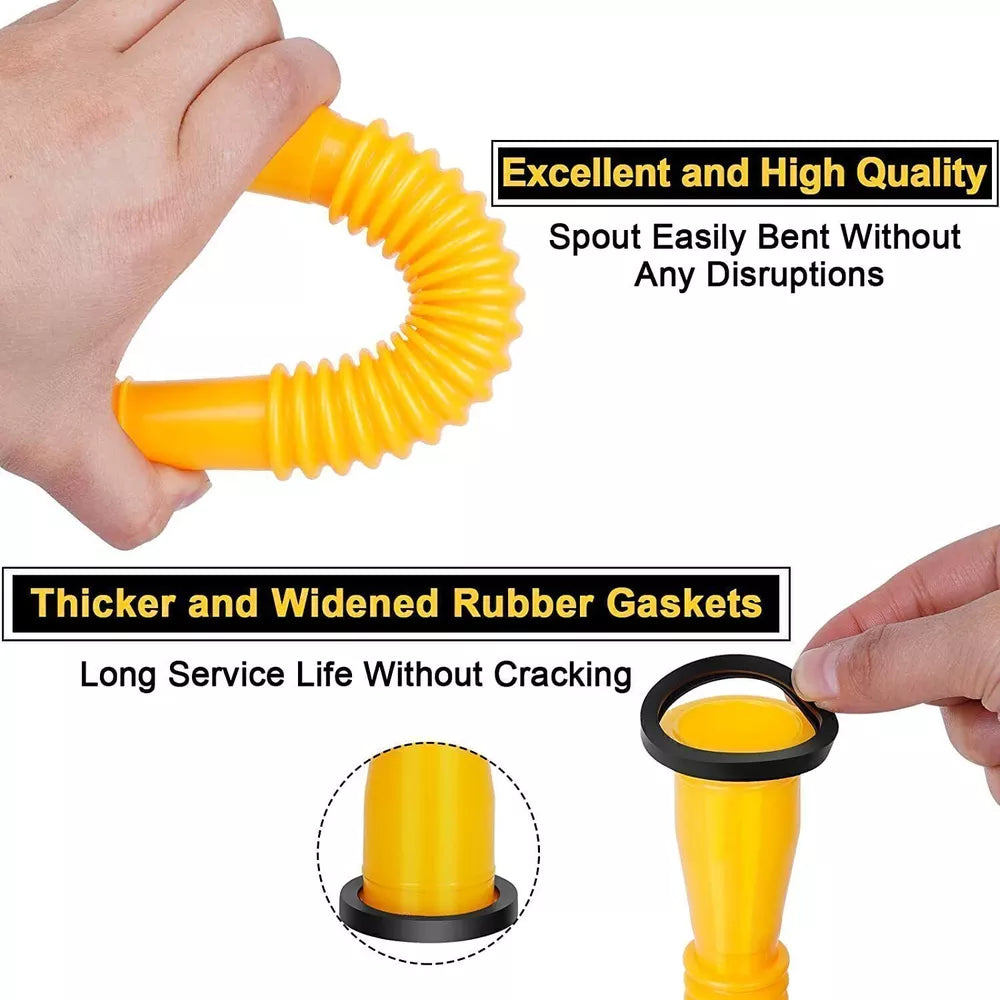 3-Pack Flexible Gas Can Spout Replacement Kit with Vents
