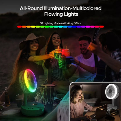 Portable Folding Fan 40000mAh