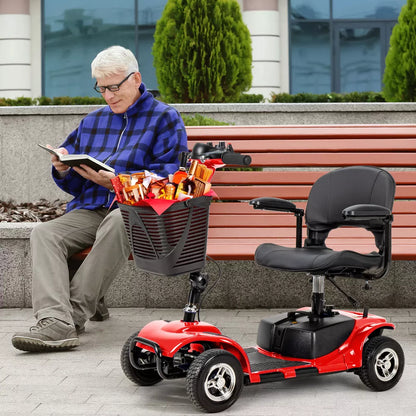 4 Wheel Electric Mobility Scooter Red