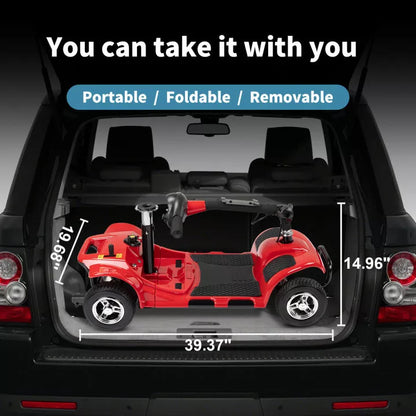 4 Wheel Electric Mobility Scooter Red