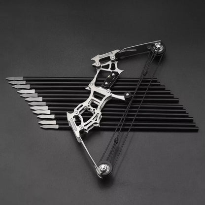 Cosnail Mini Bow and Arrow Set | Mini Stainless Steel Metal Compound Bow and...