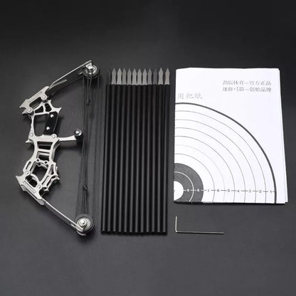 Cosnail Mini Bow and Arrow Set | Mini Stainless Steel Metal Compound Bow and...