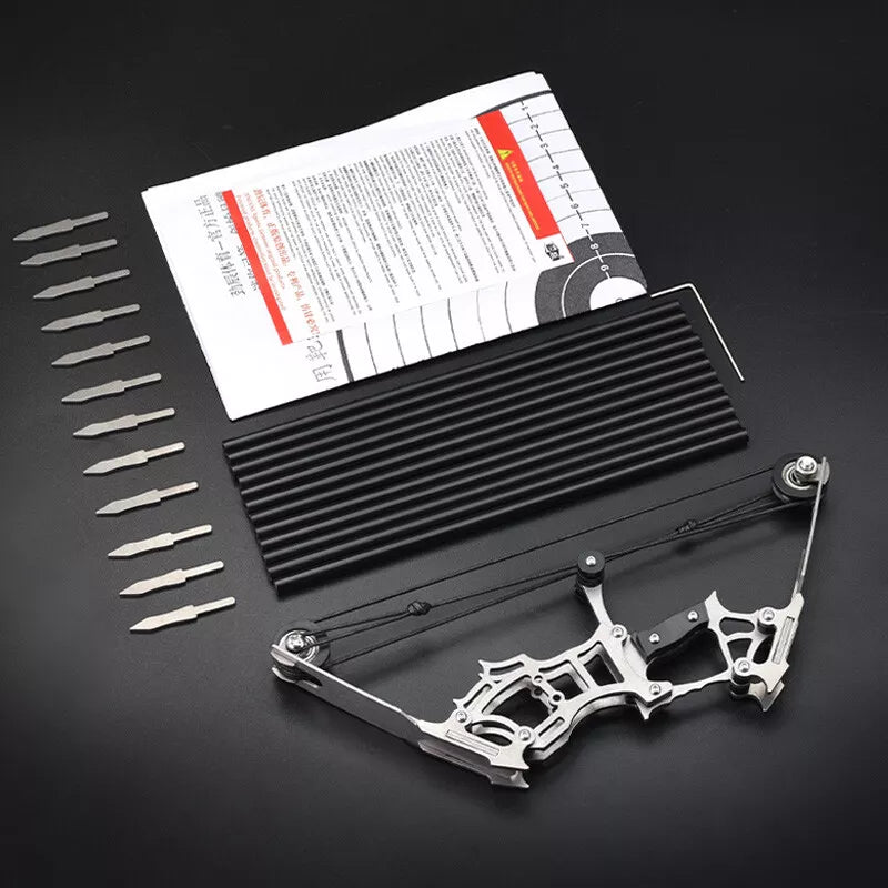 Cosnail Mini Bow and Arrow Set | Mini Stainless Steel Metal Compound Bow and...