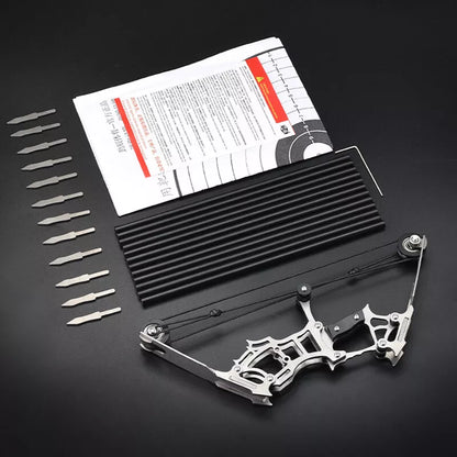Cosnail Mini Bow and Arrow Set | Mini Stainless Steel Metal Compound Bow and...