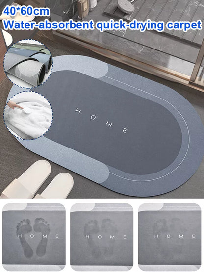 Super Absorbent Floor Mat for Home, Bathroom Soft Quick Drying Mat