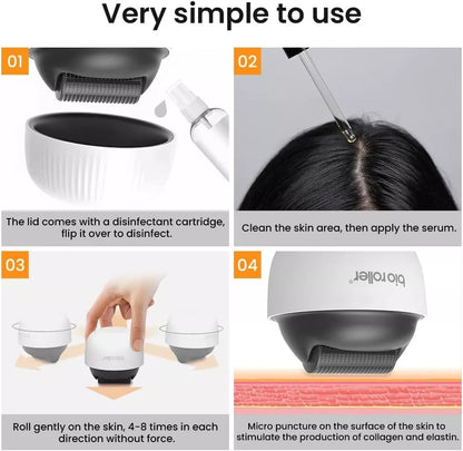 Hair Renewal Roller – 1200 Microneedles for Scalp & Beard Growth