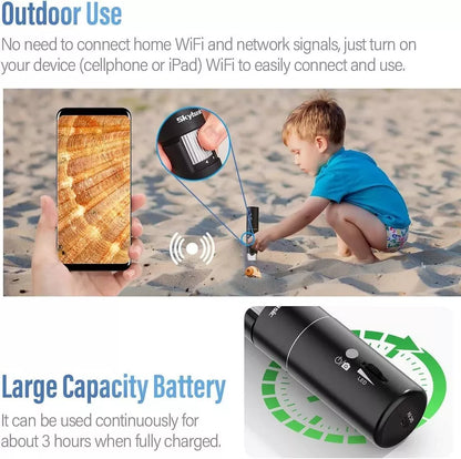 Portable Wireless Digital Microscope X4 Light Control-1600X