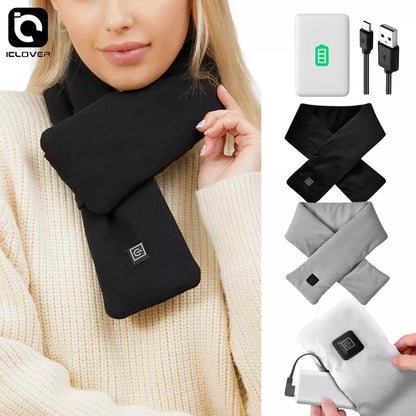 Intelligent Electric Heating Scarf Black & Grey