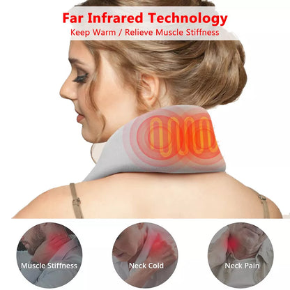 Intelligent Electric Heating Scarf Black & Grey