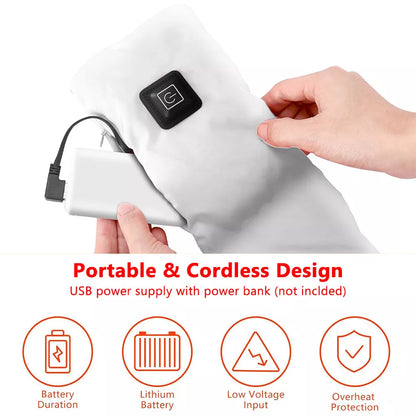 Intelligent Electric Heating Scarf Black & Grey
